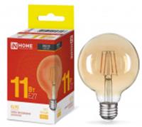 Лампа GL95-deco gold 11Вт 230В E27 3000K 1040Лм золотистая IN HOME, КИТАЙ, код 05103260162, штрихкод 469061205604, артикул 4690612056043