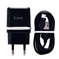 Адаптер Сетевой с кабелем Hoco C11 Smart single Q0.3 USB 1A/5W (USB/Micro USB) (black) 232673