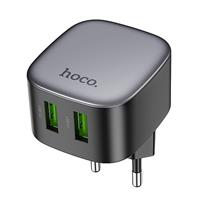Адаптер Сетевой Hoco CS34A Rayo 2USB 18W (black) 236009