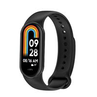 Ремешок - WB13 силикон на кнопке Xiaomi Mi Band 8 (black) 236226