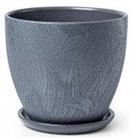 Кашпо Сиде (пепел) 1.4 л высокий овал, Россия, код 40401080263, штрихкод 463019001615, артикул 016152