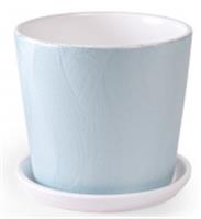 Кашпо Шелк (серо-голубой) 1,45 л низкий конус, Россия, код 40401080243, штрихкод 463019001423, артикул 014233