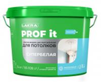 Краска акриловая для потолков Лакра PROF IT супербелая 6 кг, РОССИЯ, код 0410220074, штрихкод 460329204464, артикул 9592366
