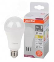Лампа 30W LED Value Грушевидная 30Вт (замена 300Вт), 2400Лм, 3000К, E27 OSRAM, КИТАЙ, код 05103010194, штрихкод 405807569659, артикул 8158618