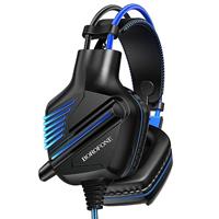 Компьютерная гарнитура Borofone BO101 Racing (повр. уп.) с микрофоном, игровая серия, USB-A + 3,5 Jack (blue) (blue) 235002