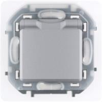 Розетка Legrand INSPIRIA Алюминий с/з (шторки) с крышкой IP44 673742, Россия, код 05401790018, штрихкод 341497200800