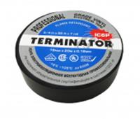 Изолента ПВХ 19мм/20м/0,18мм черный IC6P Terminator, КИТАЙ, код 05802010074, штрихкод 463003977022, артикул 20507