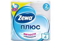 Бумага туалетная Zewa Плюс 2 слойная 4 рулона белая