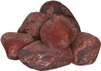 Камни для сауны яшма сургучная, обвалованный, средняя фракция, 10 кг