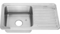 Мойка врезная UZ 7643L хром 760х430х170х0.6мм (в комплекте с крепежной фурнитурой), Китай, код 0270200216 