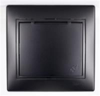 Розетка с/з с крышкой керамика 701-4242-123 Mira чёрный бархат, Китай, код 05401030056, штрихкод 462715167320, артикул 701-4242-123