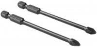 Набор бит Vertextools IMPACT TORSION PH2X90 2шт, Китай, код 06008040004, штрихкод 463017103698, артикул IP-TR-PH2-90-2