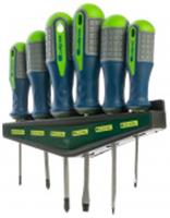 Набор отверток на полке, 6 шт, PH + SL, CrV, 3к рукоятка Сибртех, Китай, код 0660800151, штрихкод 404499612646, артикул 13374