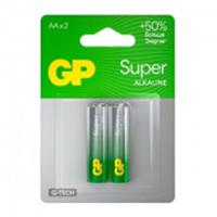 Алкалиновые батарейки GP Super Alkaline G-Tech 15А АA - 2 шт., КИТАЙ, код 0730300000, штрихкод 489119922625, артикул 1223
