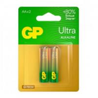 Алкалиновые батарейки GP Ultra Alkaline G-Tech 15А AA - 2 шт., КИТАЙ, код 0730300034, штрихкод 489119922631, артикул 1229