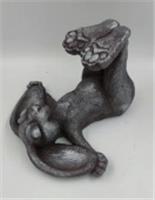 Садовая фигура «Заяц Модест» (серебро) Ф257с, РОССИЯ, код 41803020384, штрихкод 462713470532, артикул