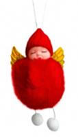 Новогоднее подвесное украшение из полиэстера и АБС пластика 7х14,5х8,5см арт.93966, Китай, код 75002092620, штрихкод 466011519504