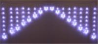 Гирлянда для дома Бахрома 2,5м*1/0,1м 136 ламп LED, с насадками Снежинка, 8 режимов, IP-20, Белый, Китай, код 75004020127, штрихкод 460377310802, артикул 725-0013