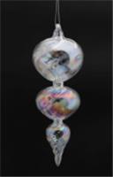 Новогоднее подвесное украшение из стекла 8x20x8см арт.90841 (НГ), Китай, код 75009060030, штрихкод 466011516766