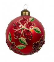 Новогоднее подвесное украшение из стекла 8x8x8см арт.93372, Китай, код 75009060023, штрихкод 466011518598