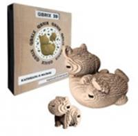 20043 QBRIX Картонный 3D конструктор Капибара и малыш, РОССИЯ, код 83501130009, штрихкод 463017889107, артикул 20043