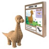 20060 QBRIX Картонный 3D конструктор Бронтозавр, РОССИЯ, код 83501130011, штрихкод 463017889166, артикул 20060
