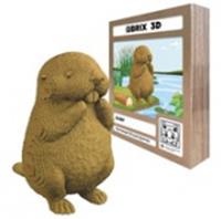 20076 QBRIX Картонный 3D конструктор Бобр, РОССИЯ, код 83501130023, штрихкод 463017889194, артикул 20076