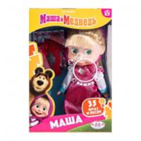 384321 Кукла Маша и Медведь маша 15 см, озвуч, кор КАРАПУЗ в кор.30шт, КИТАЙ, код 83502020092, штрихкод 466025443870, артикул 83030X35
