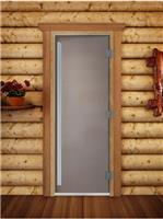 Дверь для сауны DoorWood (Дорвуд) 80x200 Престиж левая (сатин) ольха/береза