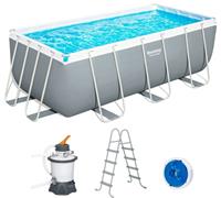 Каркасный бассейн Bestway Power Steel 56457, 412x201x122 см (фильтр+лестница)