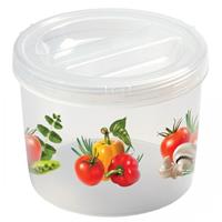 Банка пластиковая 1.2л с декором, закручивающаяся крышка 4311978 (12)