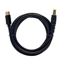 Зарядное устройство для ноутбука - кабель Type-C-5,5x2,5мм (Toshiba, Fujitsu, Acer, Dell, MSI, HP, Lenovo, Asus, Compaq) (black) 237407