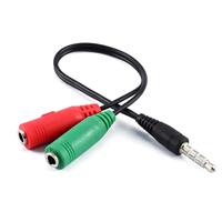 Переходник 2*Jack 3,5 (м) - Jack 3,5 (п) RockBox наушники/микрофон 10см (black) 130728