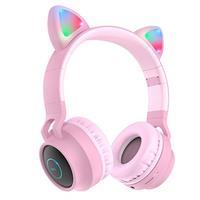 Bluetooth-наушники полноразмерные Hoco W27 CAT ear (pink/pink) 211887