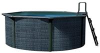 Морозоустойчивый бассейн PoolMagic Rattan круглый 5.5x1.3 м комплект Standart (фильтр Intex/Bestway)