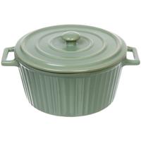 Кастрюля для запекания Акварель 2л 315-0223 керамическая нежно-зеленая