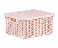 Коробка Вязание 1.5л М2368 с крышкой чайная роза (16)