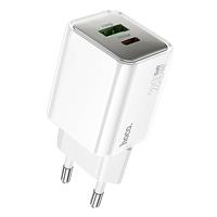Адаптер Сетевой Hoco N46 Glorious USB/Type-C 20W (white) 236171