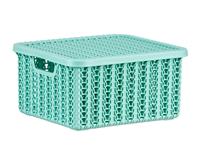 Коробка Вязание 1.5л М2368 с крышкой фисташковая (16)