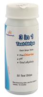 Тестер Poolmagic полоски 3in1(50шт)Free Chlor, PH, Total Alkalinity