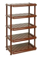 Этажерка в прихожую 5-ти секционная М2710 коричневая (2)