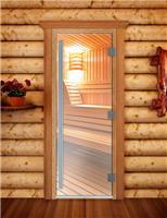 Дверь для сауны DoorWood (Дорвуд) 90x210 Престиж прозрачная, правая