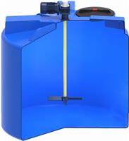 Емкость вертикальная ЭкоПром Т 2000 синий c лопастной мешалкой 220В