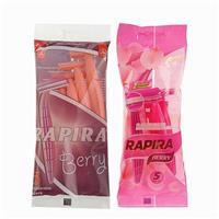Бритвенные станки одноразовые Rapira Berry, 2 лезвия, 5 шт (№2261029)