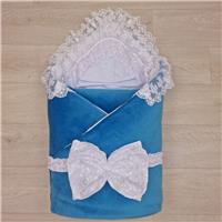 Комплект на выписку 4 пр: одеяло+уголок+чепчик+бант (№1867в-0-1_к_19) цвета в ассортименте