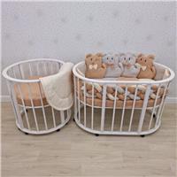 Комплект постельного белья 16 пр (борт + пододеяльник + 2 одеяла + наволочка + подушка + 2 простынки (бязь) (№1187-О-1бб_03) цвета в ассортименте