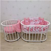 Комплект постельного белья 16 пр (борт + пододеяльник + 2 одеяла + наволочка + подушка + 2 простынки (бязь) (№1188-О-1бб_03) цвета в ассортименте