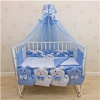 Комплект постельного белья 14 пр (борт + пододеяльник + одеяло + наволочка + подушка + простынь (бязь) (№1175-0-1бб_03) цвета в ассортименте