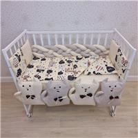 Комплект постельного белья 14 пр (борт + пододеяльник + одеяло + наволочка + подушка + простынь (бязь) (№1176-0-1бб_03) цвета в ассортименте