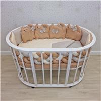 Комплект постельного белья 14 пр (борт + пододеяльник + одеяло + наволочка + подушка + простынь (бязь) (№1177-0-1бб_03) цвета в ассортименте